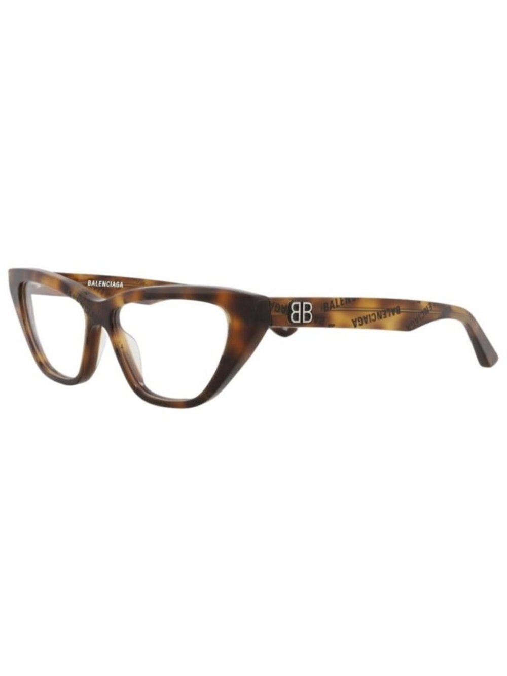 New Balenciaga Womens Cat Eye Havana Havana Transparent Fashion Designer Eyeglas